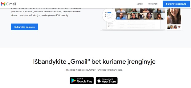 Kaip susikurti gmail elektroninį paštą